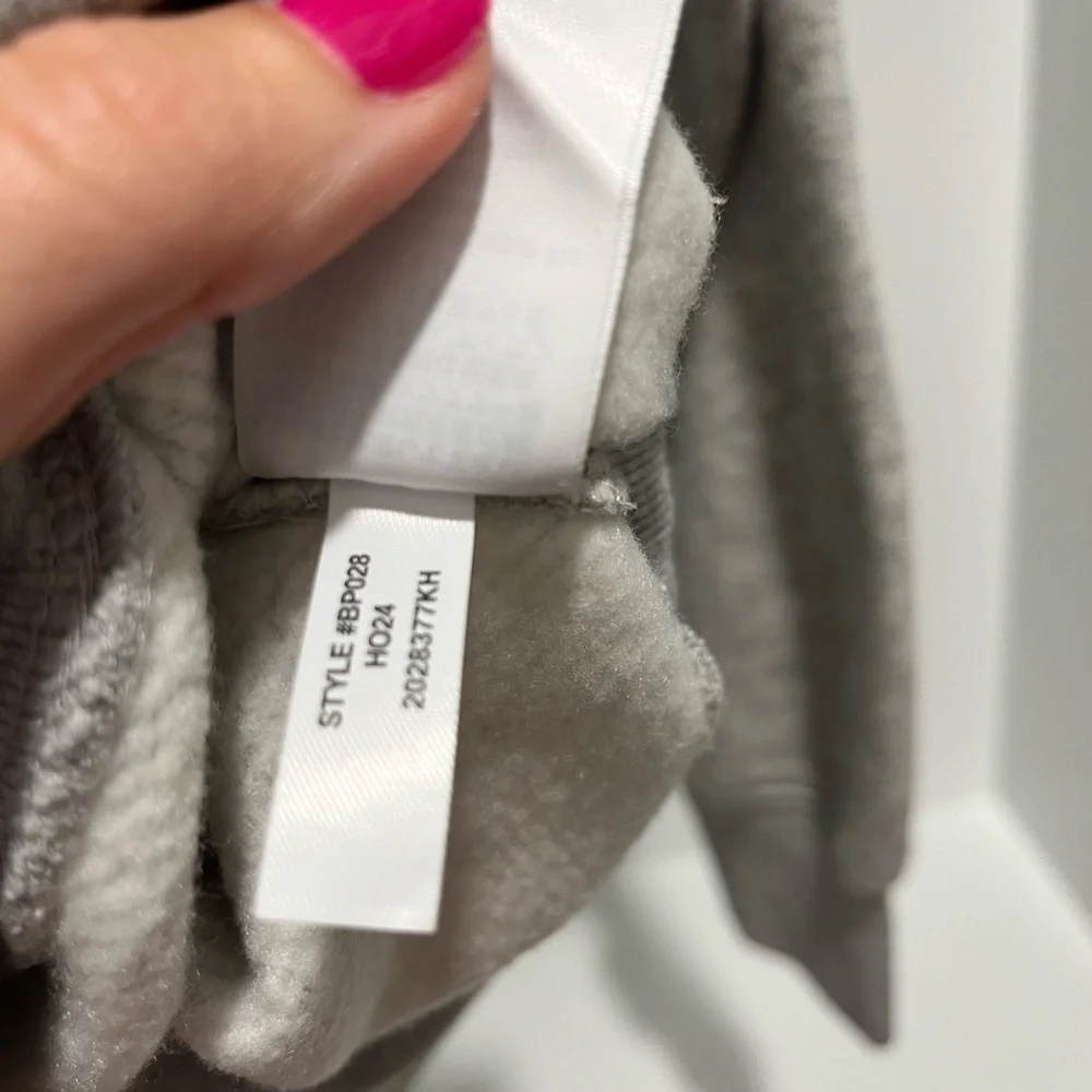 J. Crew Heritage fleece oversized crewneck sweatshirt grey S Monogrammed CRK